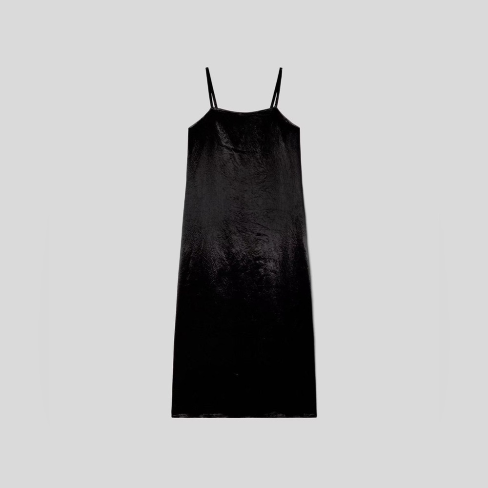 The Square-Neck Slip Dress Japanese Weave - Picture 4 of 4